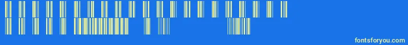 フォントBarcod39 – 黄色の文字、青い背景