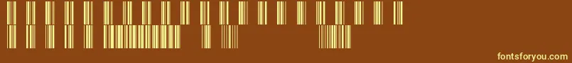 Barcod39-fontti – keltaiset fontit ruskealla taustalla