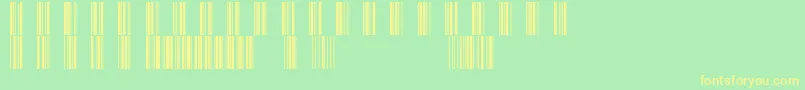 Czcionka Barcod39 – żółte czcionki na zielonym tle