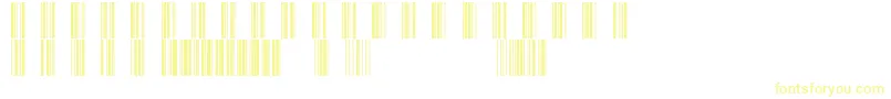 フォントBarcod39 – 白い背景に黄色の文字