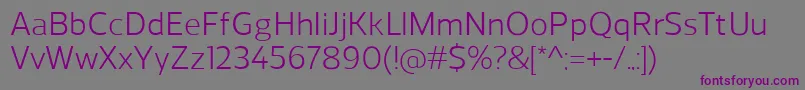 ReganRegular-Schriftart – Violette Schriften auf grauem Hintergrund