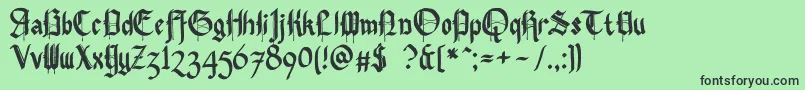 Pennybridge1563 Font – Black Fonts on Green Background