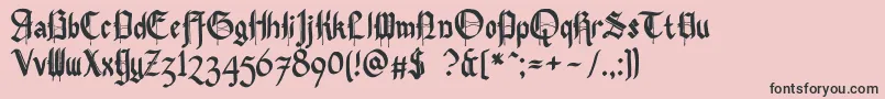 Pennybridge1563 Font – Black Fonts on Pink Background