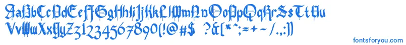 Шрифт Pennybridge1563 – синие шрифты на белом фоне
