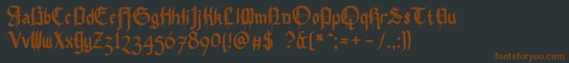 Pennybridge1563 Font – Brown Fonts on Black Background