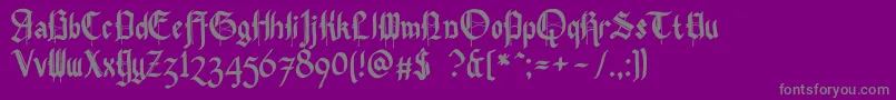 fuente Pennybridge1563 – Fuentes Grises Sobre Fondo Morado
