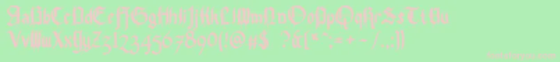 Pennybridge1563 Font – Pink Fonts on Green Background