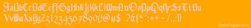 Pennybridge1563 Font – Pink Fonts on Orange Background