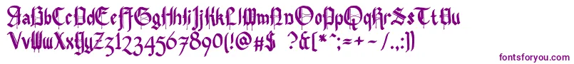 Pennybridge1563 Font – Purple Fonts on White Background