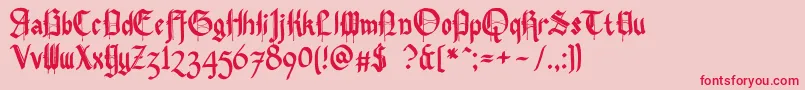 Pennybridge1563 Font – Red Fonts on Pink Background