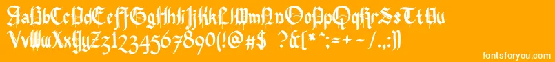 fuente Pennybridge1563 – Fuentes Blancas Sobre Fondo Naranja