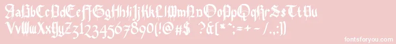 Pennybridge1563-Schriftart – Weiße Schriften auf rosa Hintergrund