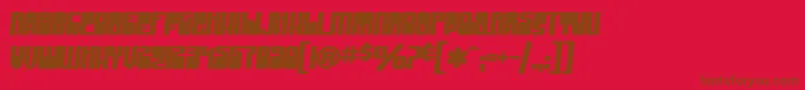 SfGrooveMachineBold Font – Brown Fonts on Red Background