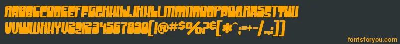 SfGrooveMachineBold-Schriftart – Orangefarbene Schriften auf schwarzem Hintergrund