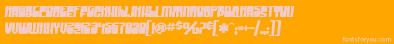 SfGrooveMachineBold Font – Pink Fonts on Orange Background