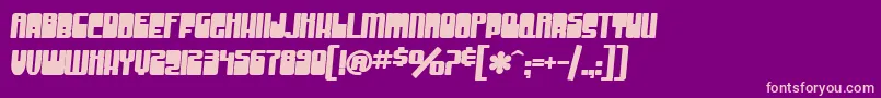 SfGrooveMachineBold Font – Pink Fonts on Purple Background