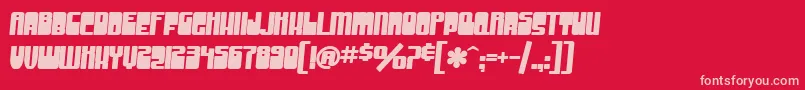 SfGrooveMachineBold Font – Pink Fonts on Red Background
