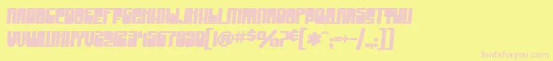 SfGrooveMachineBold-Schriftart – Rosa Schriften auf gelbem Hintergrund