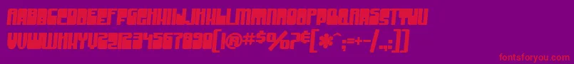 SfGrooveMachineBold-Schriftart – Rote Schriften auf violettem Hintergrund