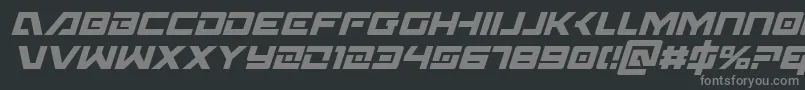 WildcardCondensedItalic Font – Gray Fonts on Black Background