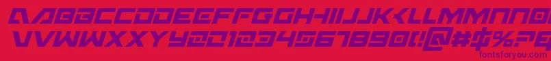 フォントWildcardCondensedItalic – 赤い背景に紫のフォント