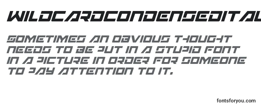 Review of the WildcardCondensedItalic Font