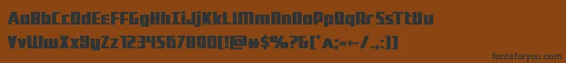 Subadaibold-Schriftart – Schwarze Schriften auf braunem Hintergrund