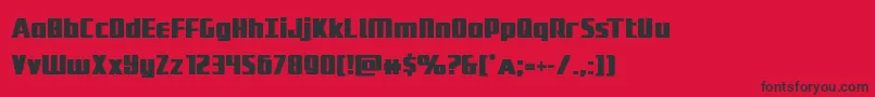 Subadaibold Font – Black Fonts on Red Background