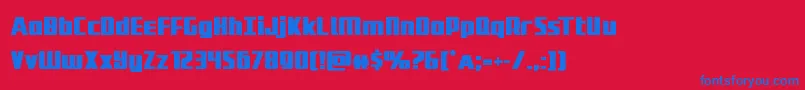 Subadaibold Font – Blue Fonts on Red Background