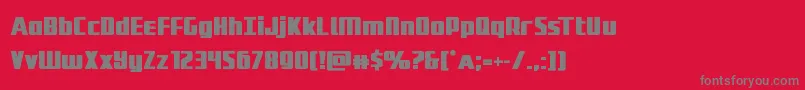 フォントSubadaibold – 赤い背景に灰色の文字