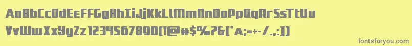 Fonte Subadaibold – fontes cinzas em um fundo amarelo