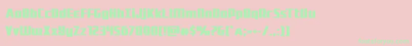 Subadaibold Font – Green Fonts on Pink Background