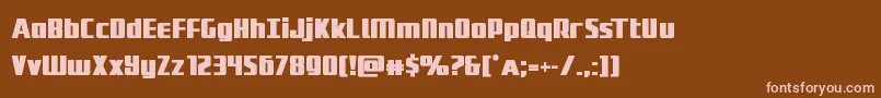 Шрифт Subadaibold – розовые шрифты на коричневом фоне