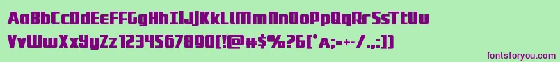 Subadaibold Font – Purple Fonts on Green Background