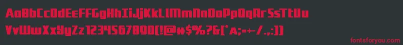 フォントSubadaibold – 黒い背景に赤い文字