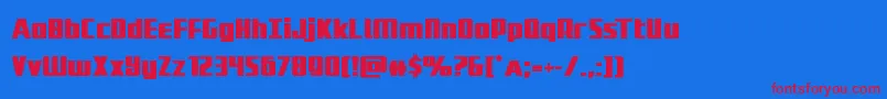 Subadaibold Font – Red Fonts on Blue Background