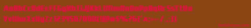 Subadaibold-Schriftart – Rote Schriften auf braunem Hintergrund