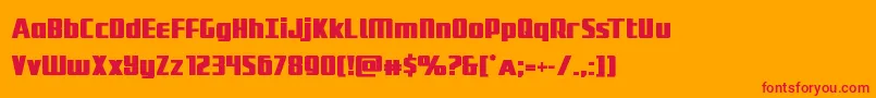 Шрифт Subadaibold – красные шрифты на оранжевом фоне