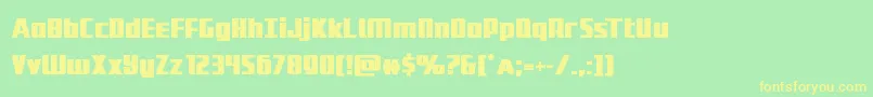 Subadaibold-Schriftart – Gelbe Schriften auf grünem Hintergrund