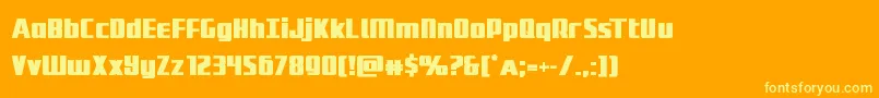 フォントSubadaibold – オレンジの背景に黄色の文字