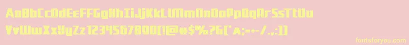 Subadaibold Font – Yellow Fonts on Pink Background