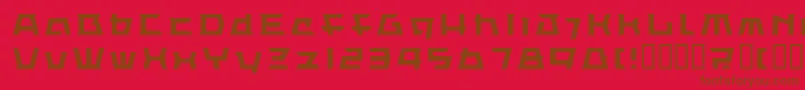 LvdcErissq Font – Brown Fonts on Red Background