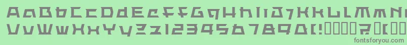 フォントLvdcErissq – 緑の背景に灰色の文字