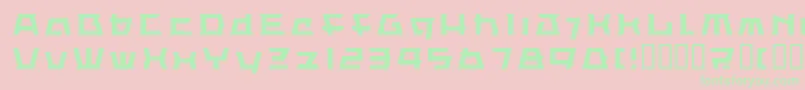 LvdcErissq Font – Green Fonts on Pink Background