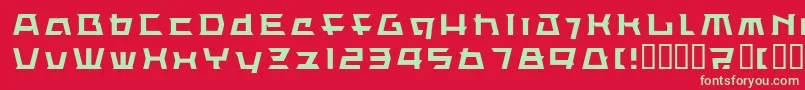 LvdcErissq Font – Green Fonts on Red Background