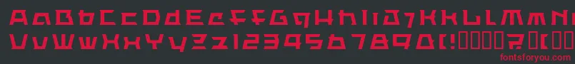 LvdcErissq Font – Red Fonts on Black Background