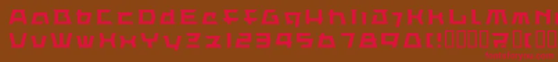 LvdcErissq Font – Red Fonts on Brown Background