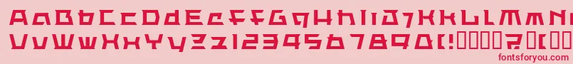 LvdcErissq-Schriftart – Rote Schriften auf rosa Hintergrund