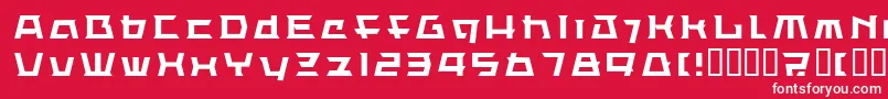 LvdcErissq Font – White Fonts on Red Background