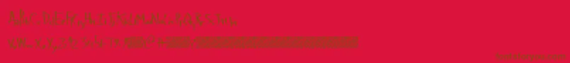 Latevaping Font – Brown Fonts on Red Background